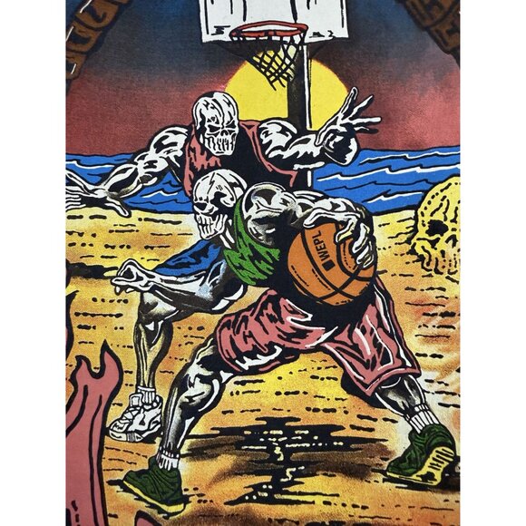 Warren Lotas x Eric Emanuel Shirt Mens Large Miami Pickup Basketball League Blue - Picture 5 of 13